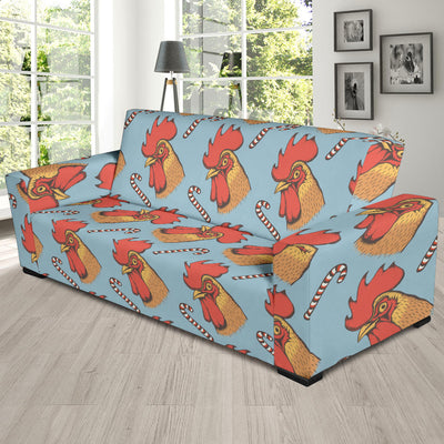 Rooster Pattern Print Design A05 Sofa Slipcover