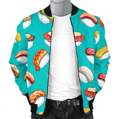 Sushi Themed Print Men Bomber Jacket