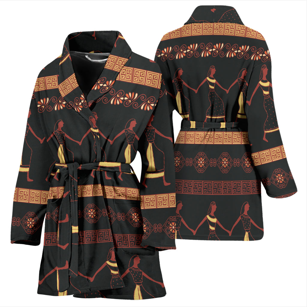 Ancient Greek Human Print Design LKS306 Women Bathrobe