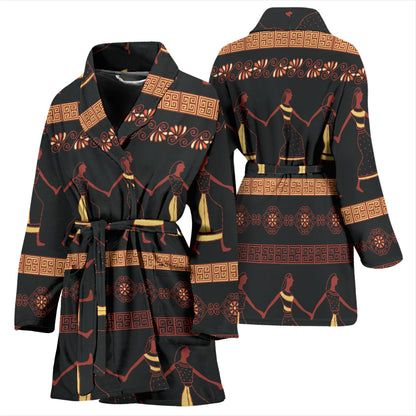 Ancient Greek Human Print Design LKS306 Women Bathrobe