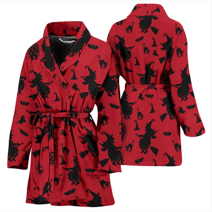 Witch Print Design LKS303 Women Bathrobe