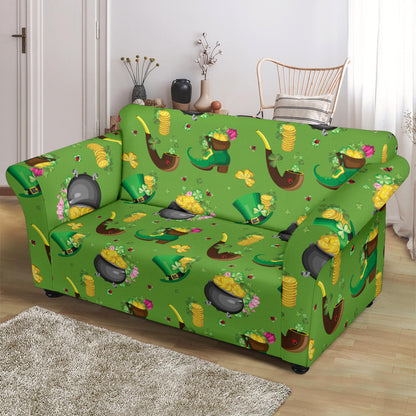 Shamrock Saint Patrick's Day Print Design LKS306 Loveseat Couch Slipcover