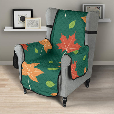 Maple Leaf Pattern Print Design 04 Armchair Cover Protector