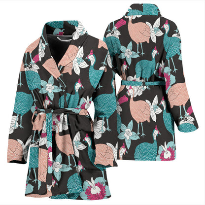 Guinea Fowl Pattern Print Design 03 Women Bathrobe