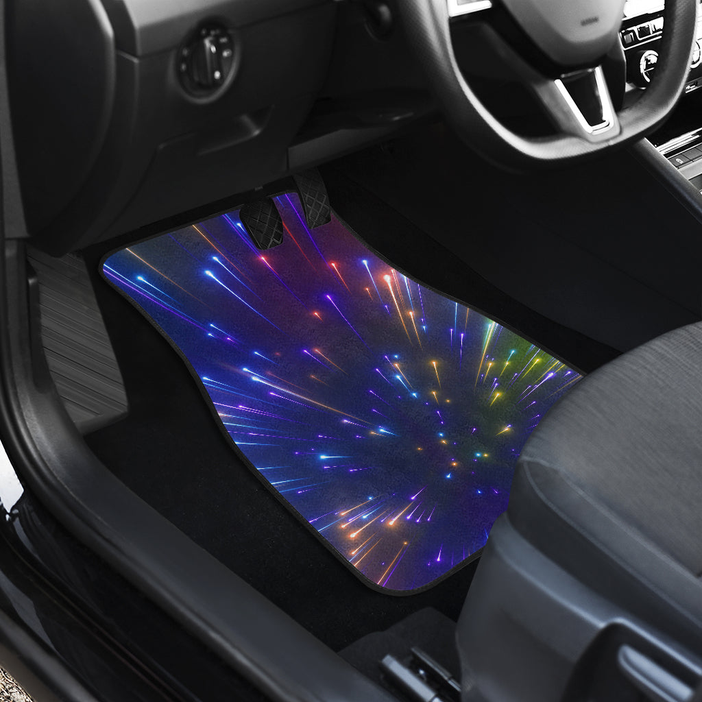 Celestial Rainbow Speed Light Car Floor Mats Front Back