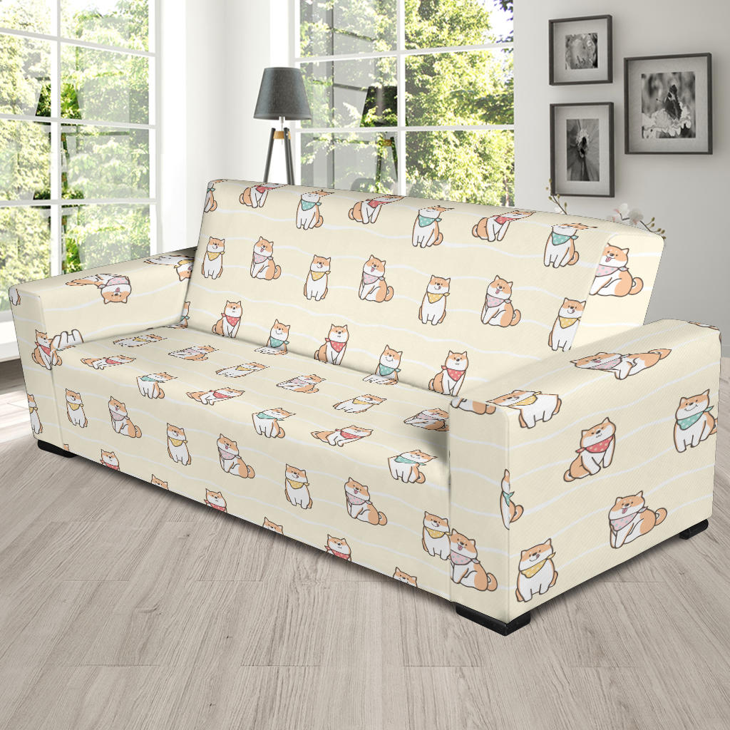 Shiba Inu Print Design LKS306 Sofa Slipcover