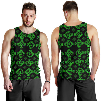 Celtic Knot Green Neon Design Men Tank Top