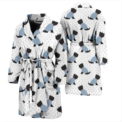 Scottish Terriers Print Design LKS3013 Men Bathrobe