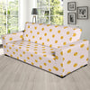 Polka Dot Gold Pink Pattern Print Design 01 Sofa Slipcover