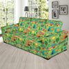 Camping Camper Pattern Print Design 04 Sofa Slipcover