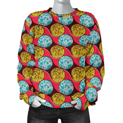 African Fashion Print Pattern Women Long Sleeve Sweatshirt