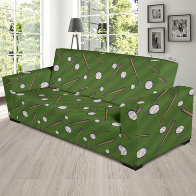 Baseball Pattern Print Design 02 Sofa Slipcover