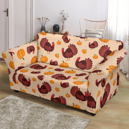 Thanksgiving Print Design LKS308 Loveseat Couch Slipcover