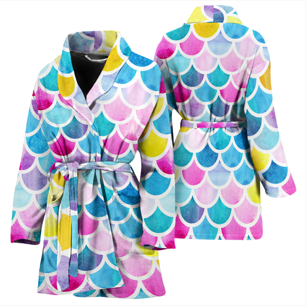 Scales Print Design LKS402 Women Bathrobe