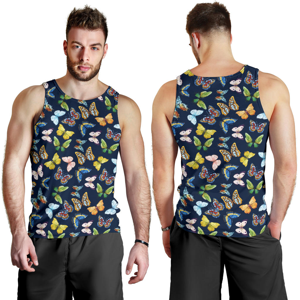 Butterfly Beautiful Print Pattern Men Tank Top