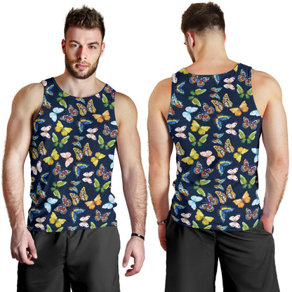 Butterfly Beautiful Print Pattern Men Tank Top