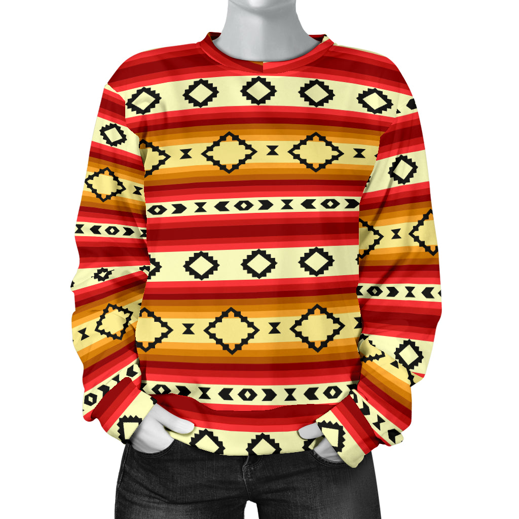 Serape Themed Women Long Sleeve Sweatshirt