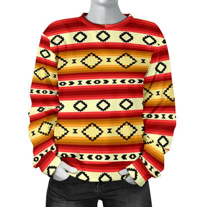 Serape Themed Women Long Sleeve Sweatshirt