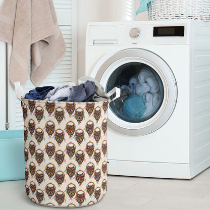 Wolf Tribal Dream Catcher Design Print Laundry Basket