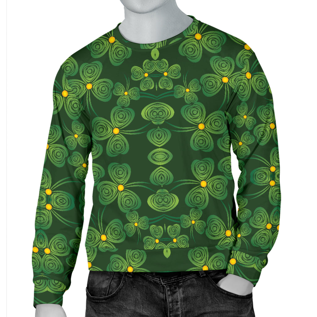 Shamrock Pattern Men Long Sleeve Sweatshirt