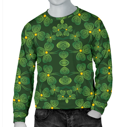Shamrock Pattern Men Long Sleeve Sweatshirt