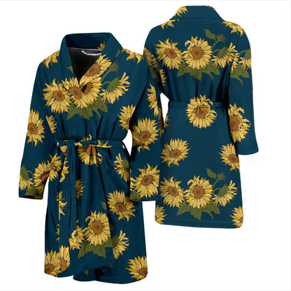 Sunflower Print Design LKS305 Men Bathrobe