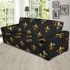 Fleur De Lis Gold Pattern Print Design 03 Sofa Slipcover