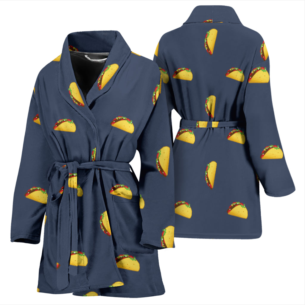 Taco Print Design LKS305 Women Bathrobe