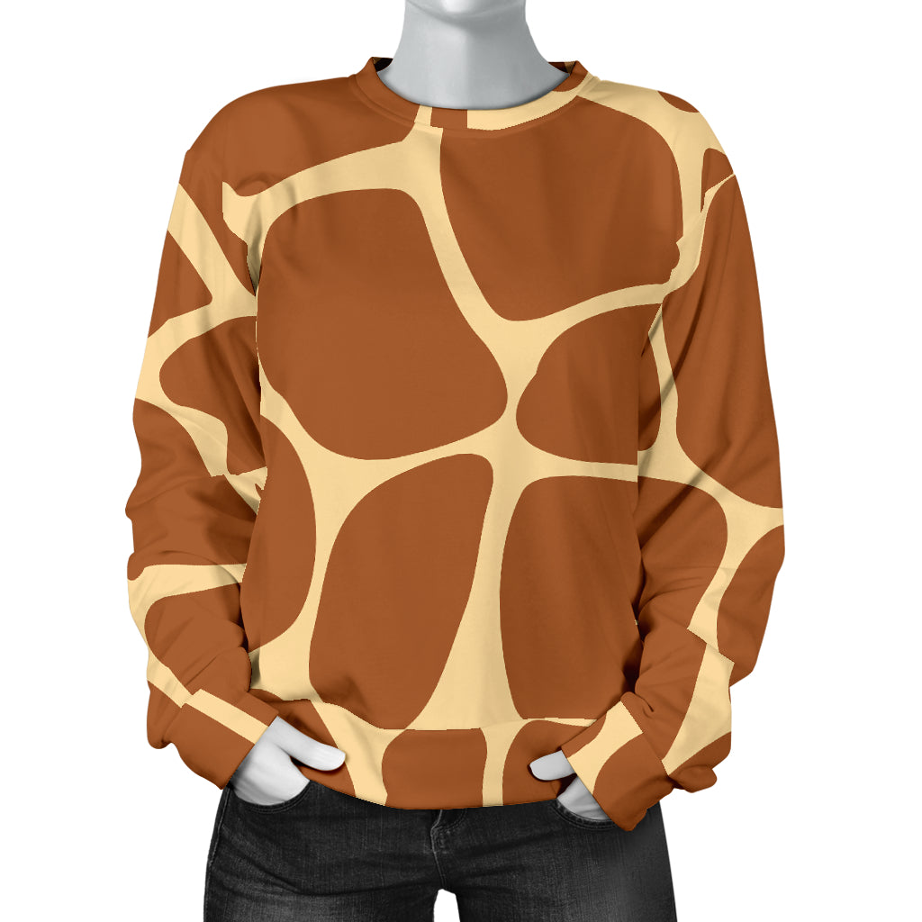 Giraffe Texture Print Women Long Sleeve Sweatshirt