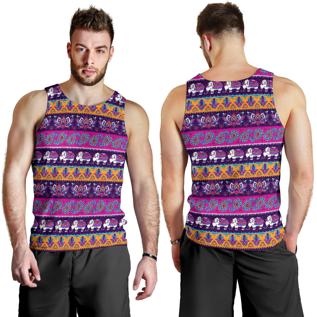 Boho Indian Style Pattern Men Tank Top