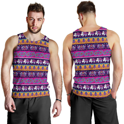 Boho Indian Style Pattern Men Tank Top