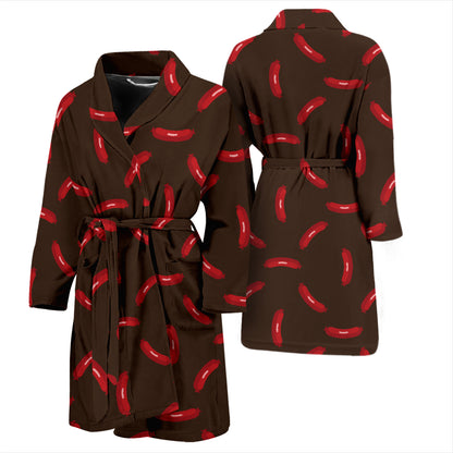 Sausage Print Design LKS302 Men Bathrobe