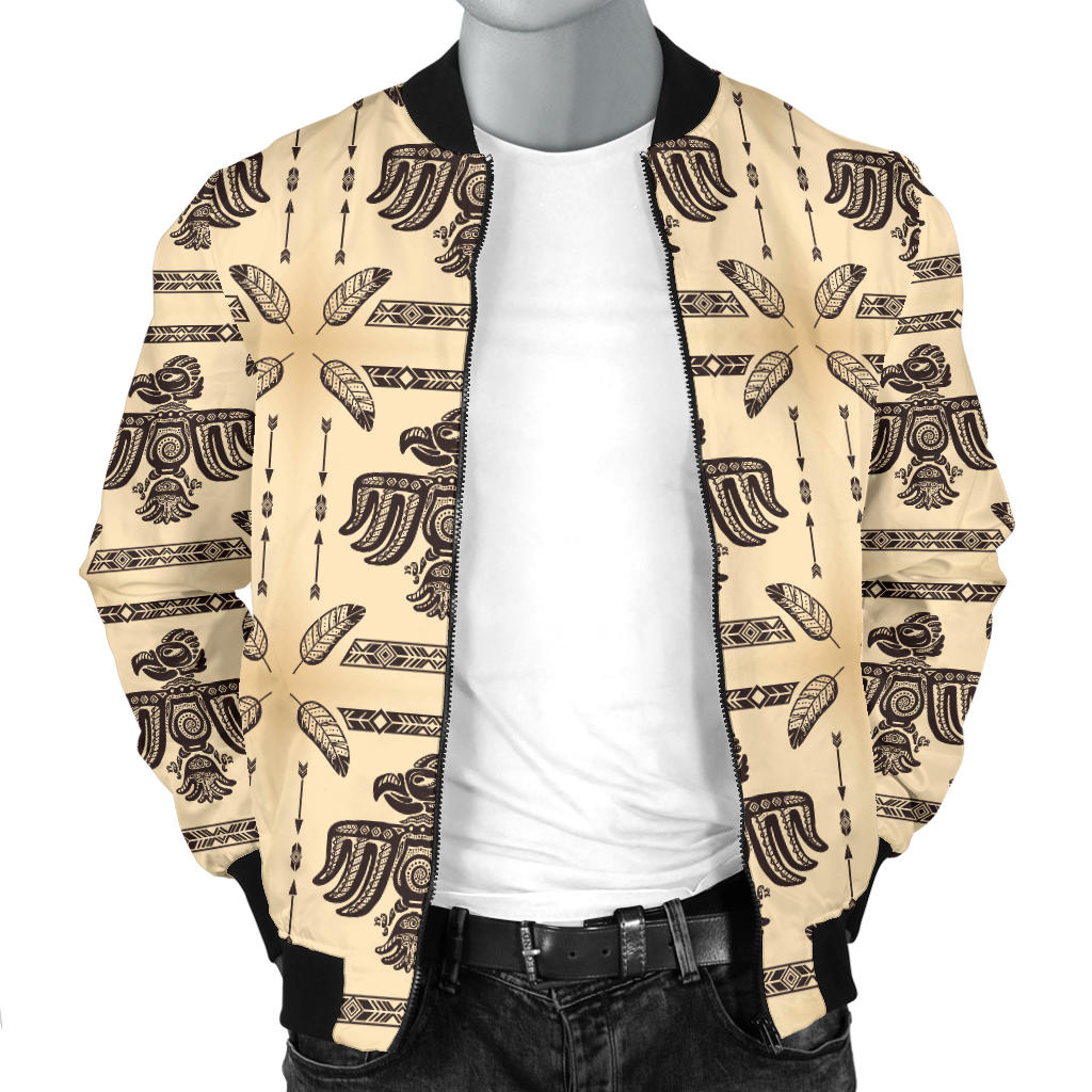Native American Themed Design Print Men Bomber Jacket