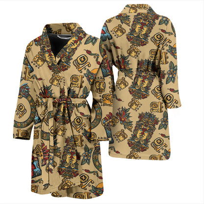 Totem Print Design LKS305 Men Bathrobe