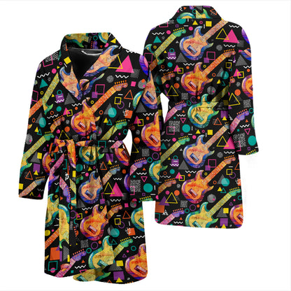 Electric Guitar Print Design LKS403 Men Bathrobe