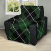 Plaid Green Pattern Print Design A05 Recliner Cover Protector