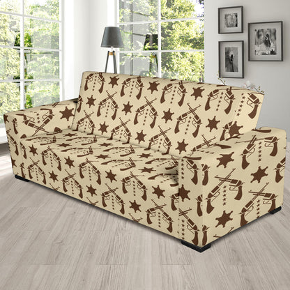Western Cowboy Print Design LKS302 Sofa Slipcover