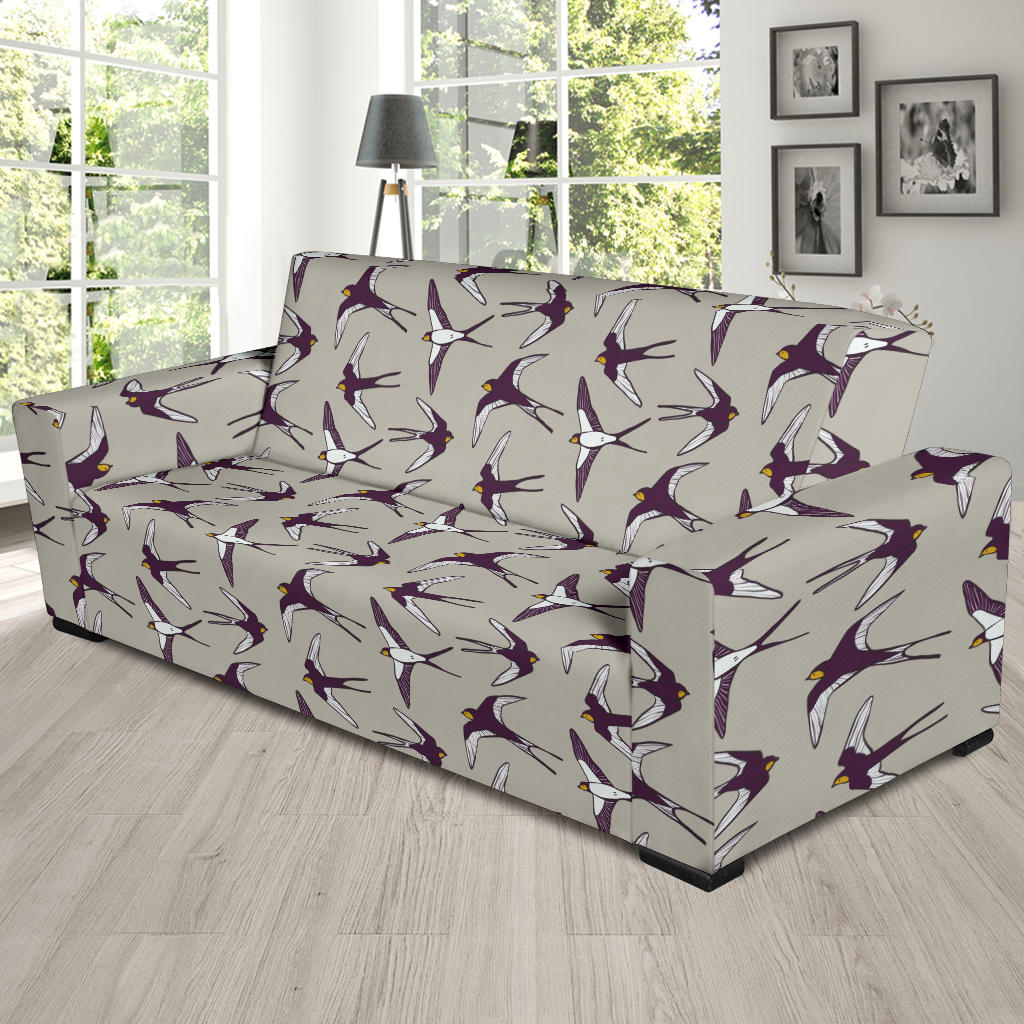 Swallow Bird Pattern Print Design 03 Sofa Slipcover