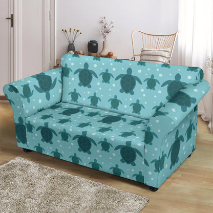 Sea Turtle Print Design LKS305 Loveseat Couch Slipcover