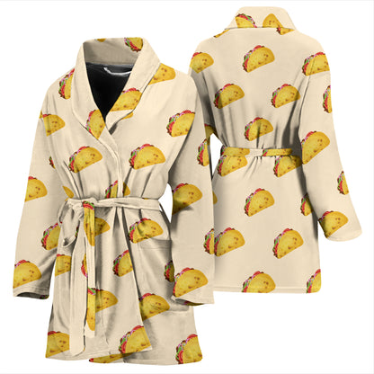 Taco Print Design LKS302 Women Bathrobe