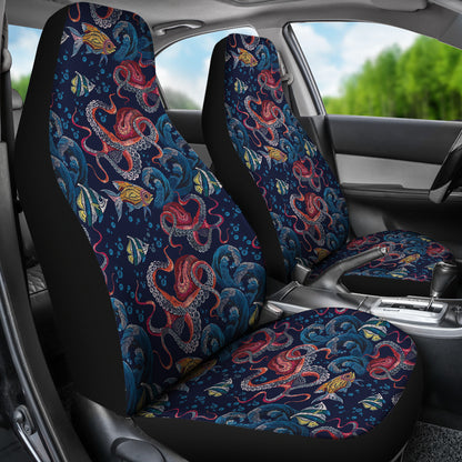 Underwater Giant Squid Print Design LKS302 Car Seat Covers