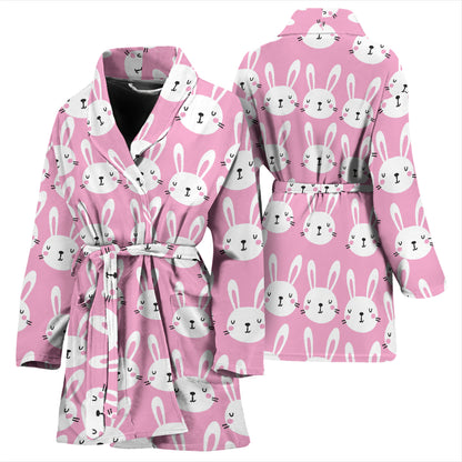 Rabbit Print Design LKS401 Women Bathrobe