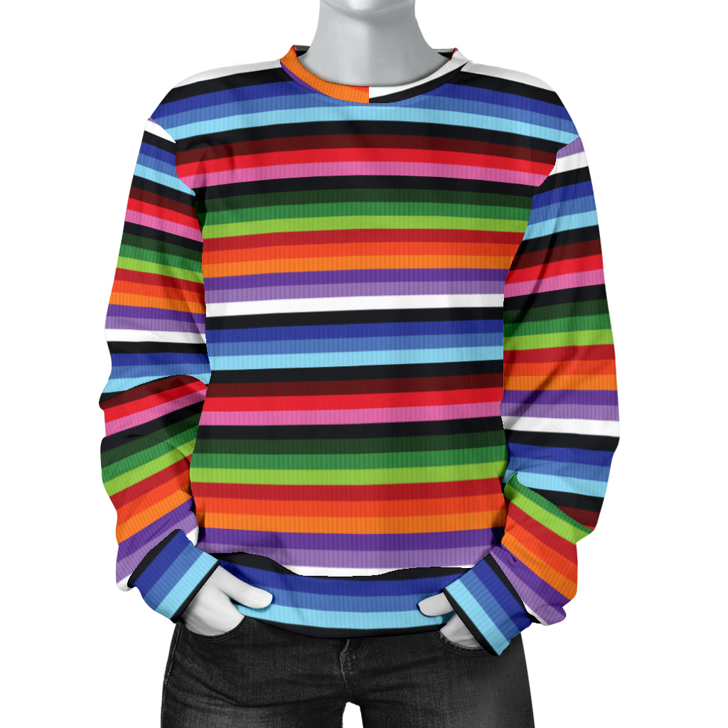 Serape Design Women Long Sleeve Sweatshirt