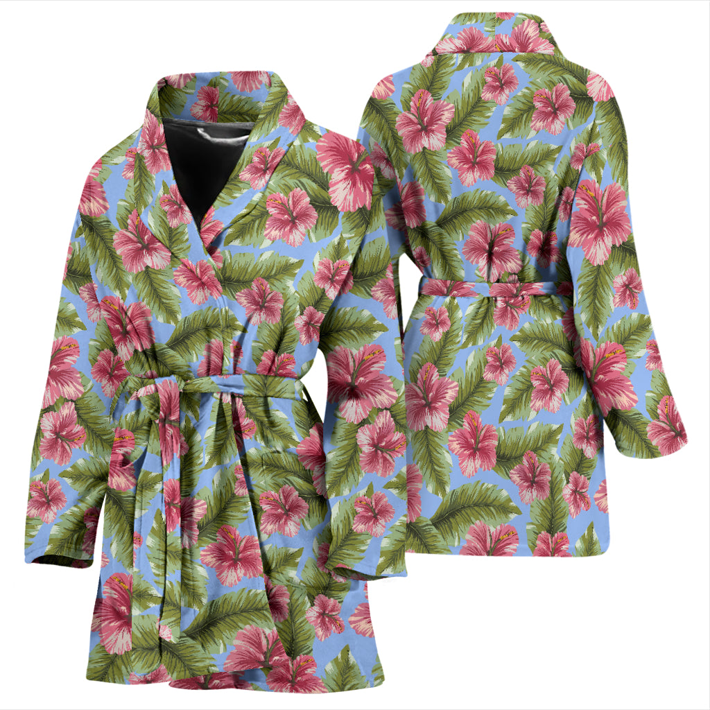 Tropical Flower Print Design LKS301 Women Bathrobe