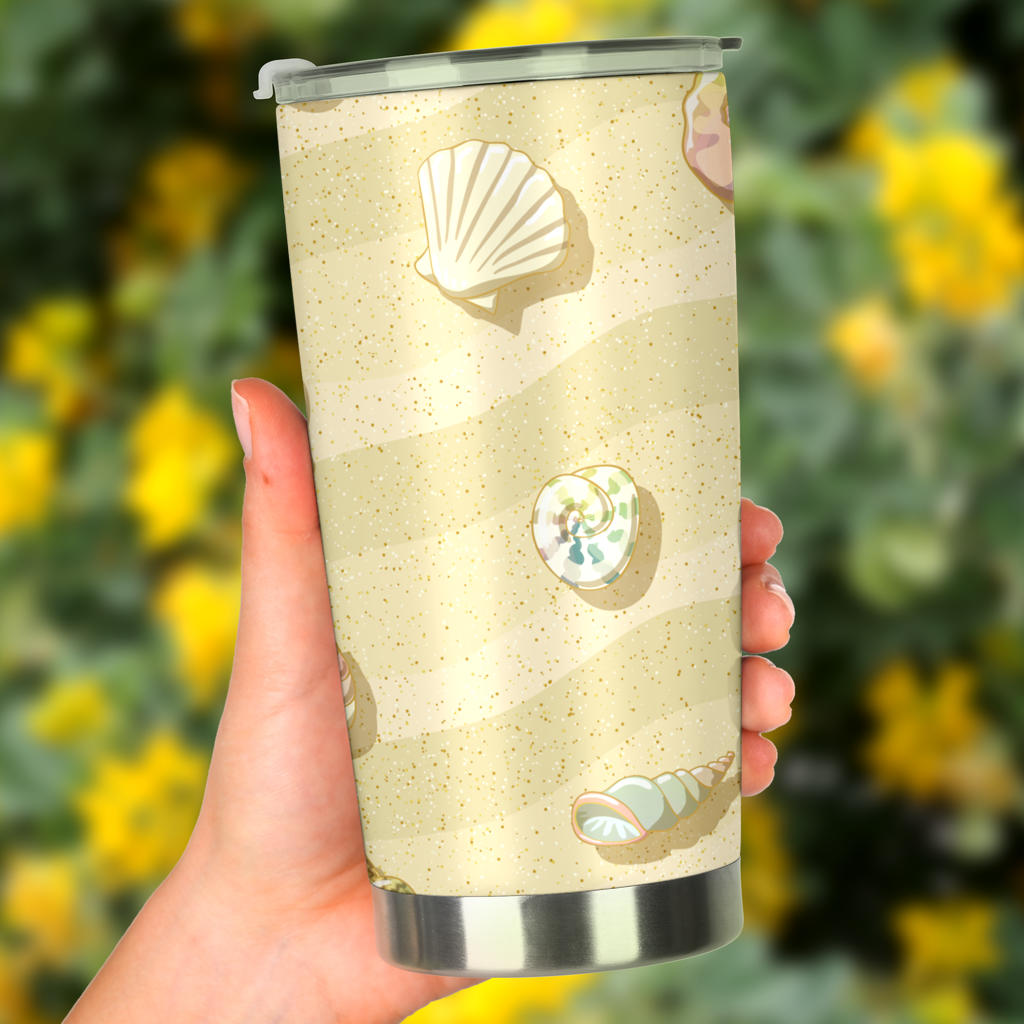 Beach with Seashell Theme Tumbler