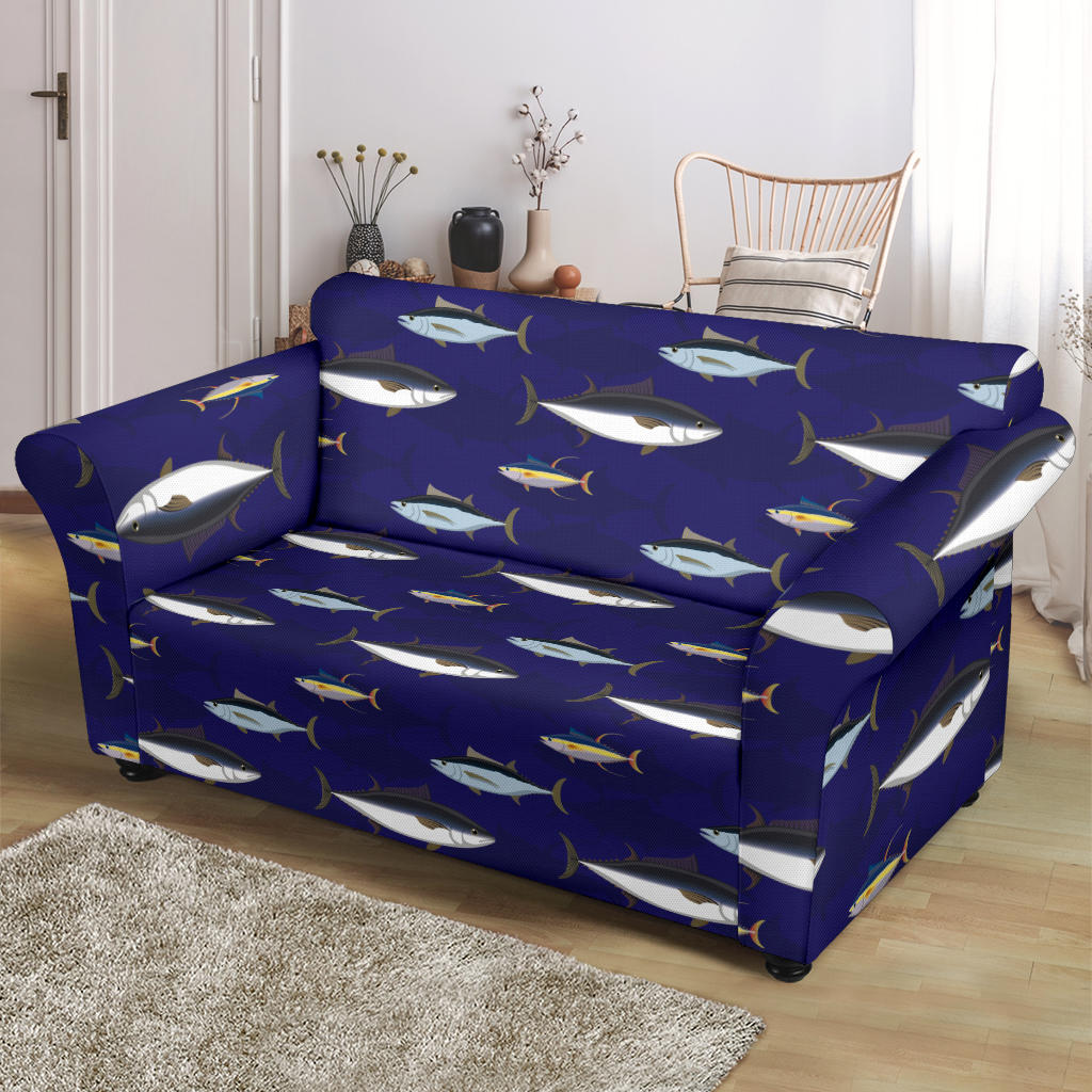 Tuna Fish Print Design LKS304 Loveseat Couch Slipcover