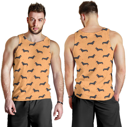 Dachshund Draw Print Pattern Men Tank Top