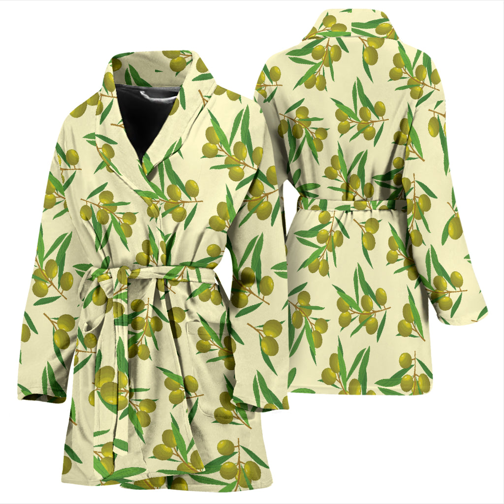 Olive Print Design LKS302 Women Bathrobe