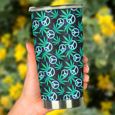 Peace Sign Themed Design Print Tumbler