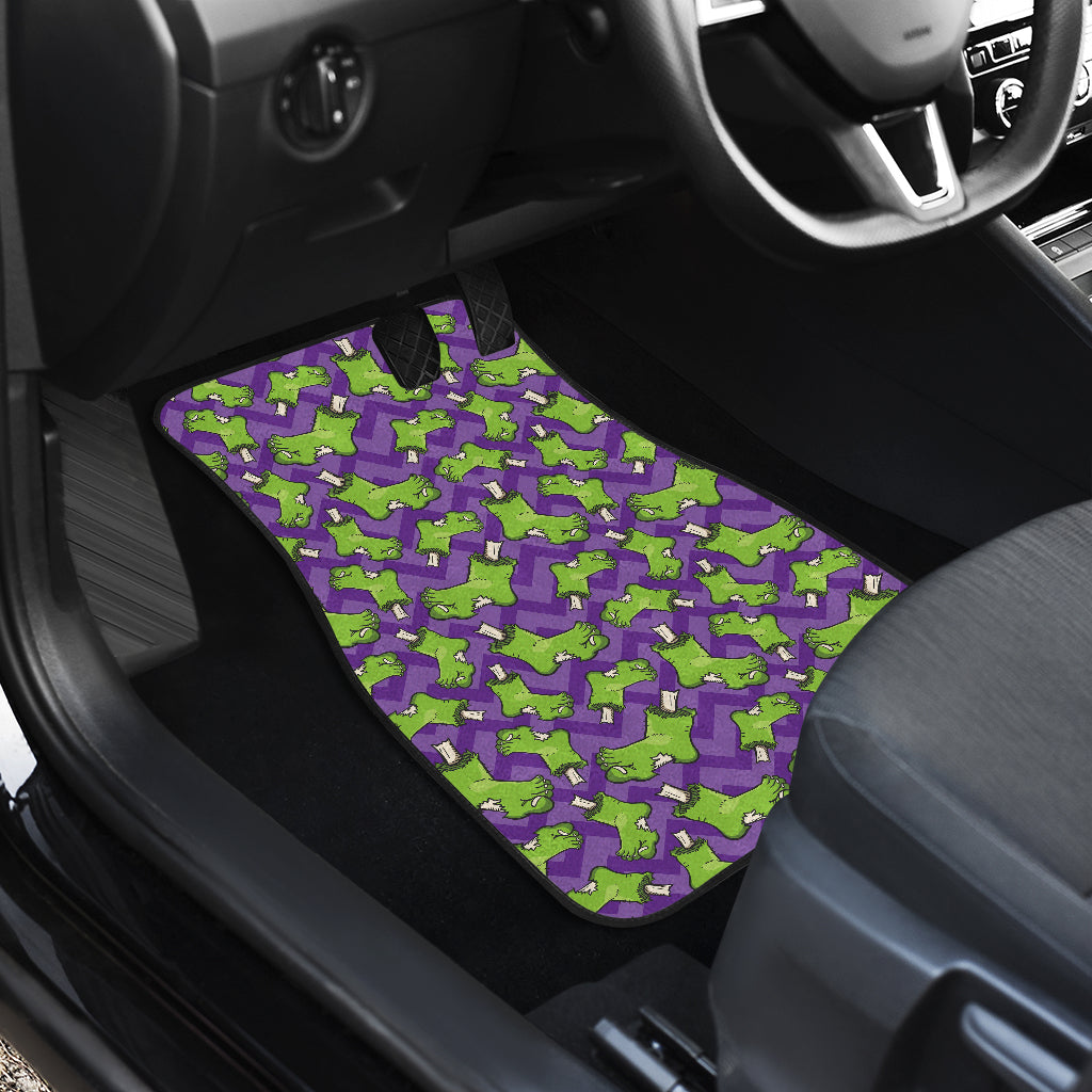 Zombie Foot Design Pattern Print Car Floor Mats Front Back
